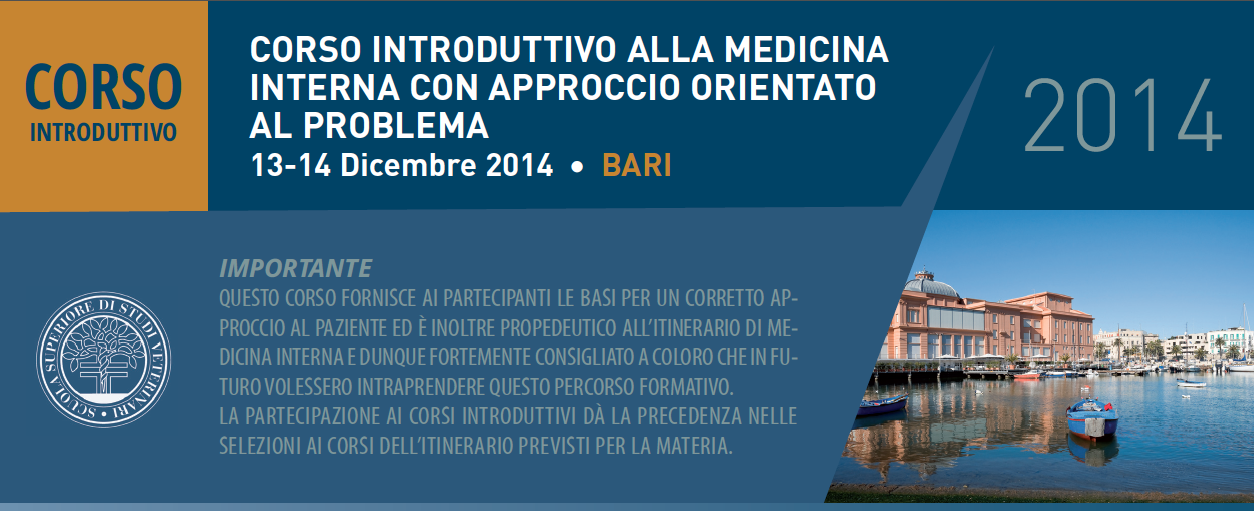 QUESTIONARIO ON LINE: SCIVAC CORSO INTRODUTTIVO ALLA MEDICINA INTERNA CON APPROCCIO ORIENTATO AL PROBLEMA